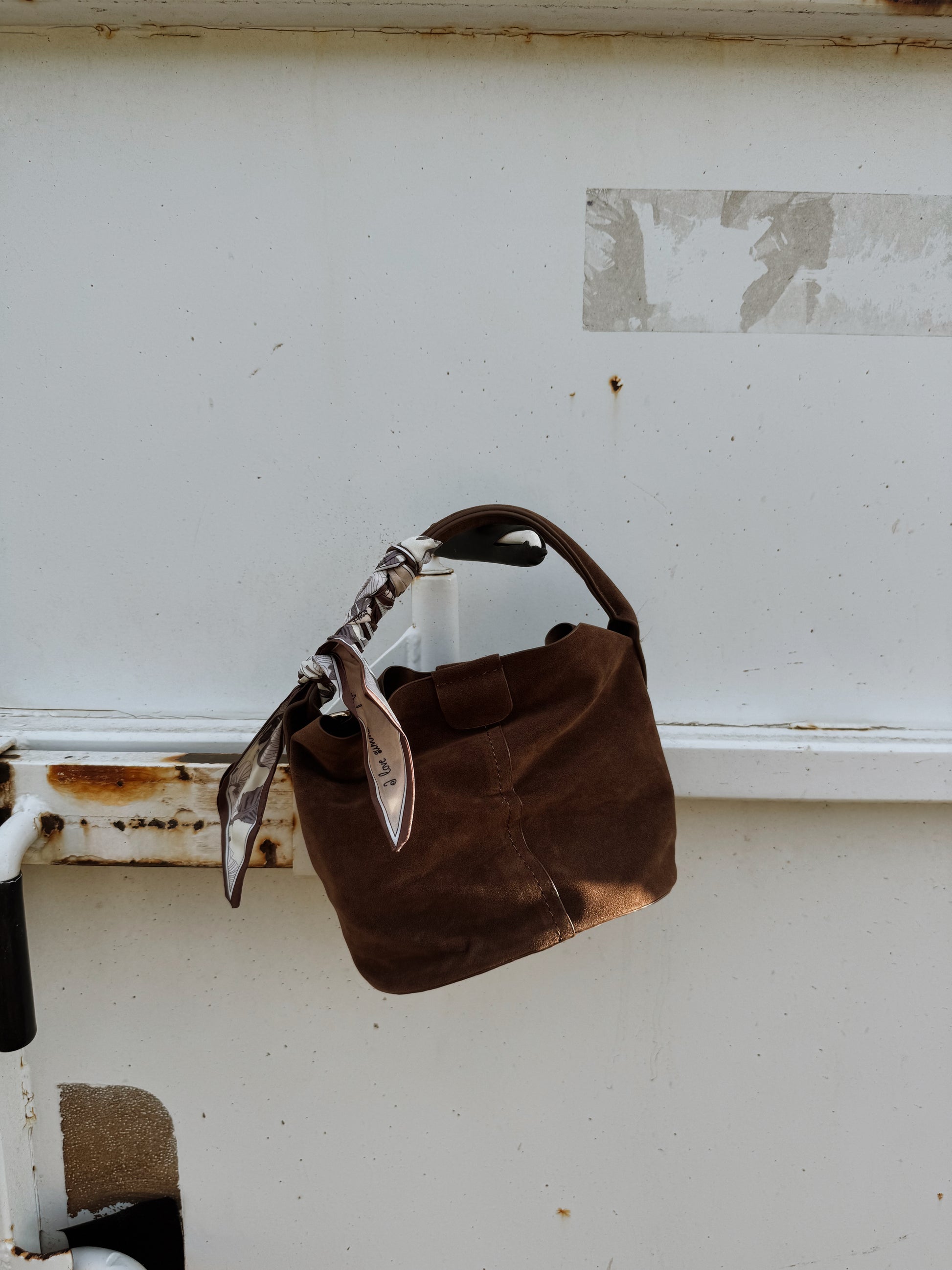 The Mini Suede Bucket Bag